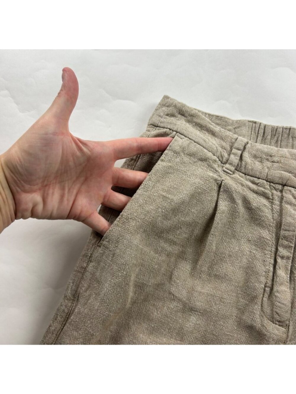 Old Navy Sliced Bread Linen Blend High Rise Wide Leg Trouser S - Picture 3 of 7